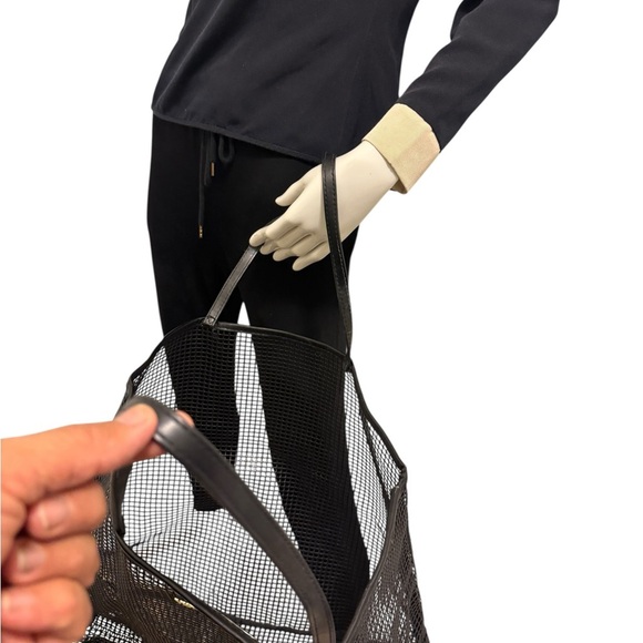 Victoria’s Secret Black Mesh Tote Bag is perfect for shopping, beach…. - Picture 8 of 9